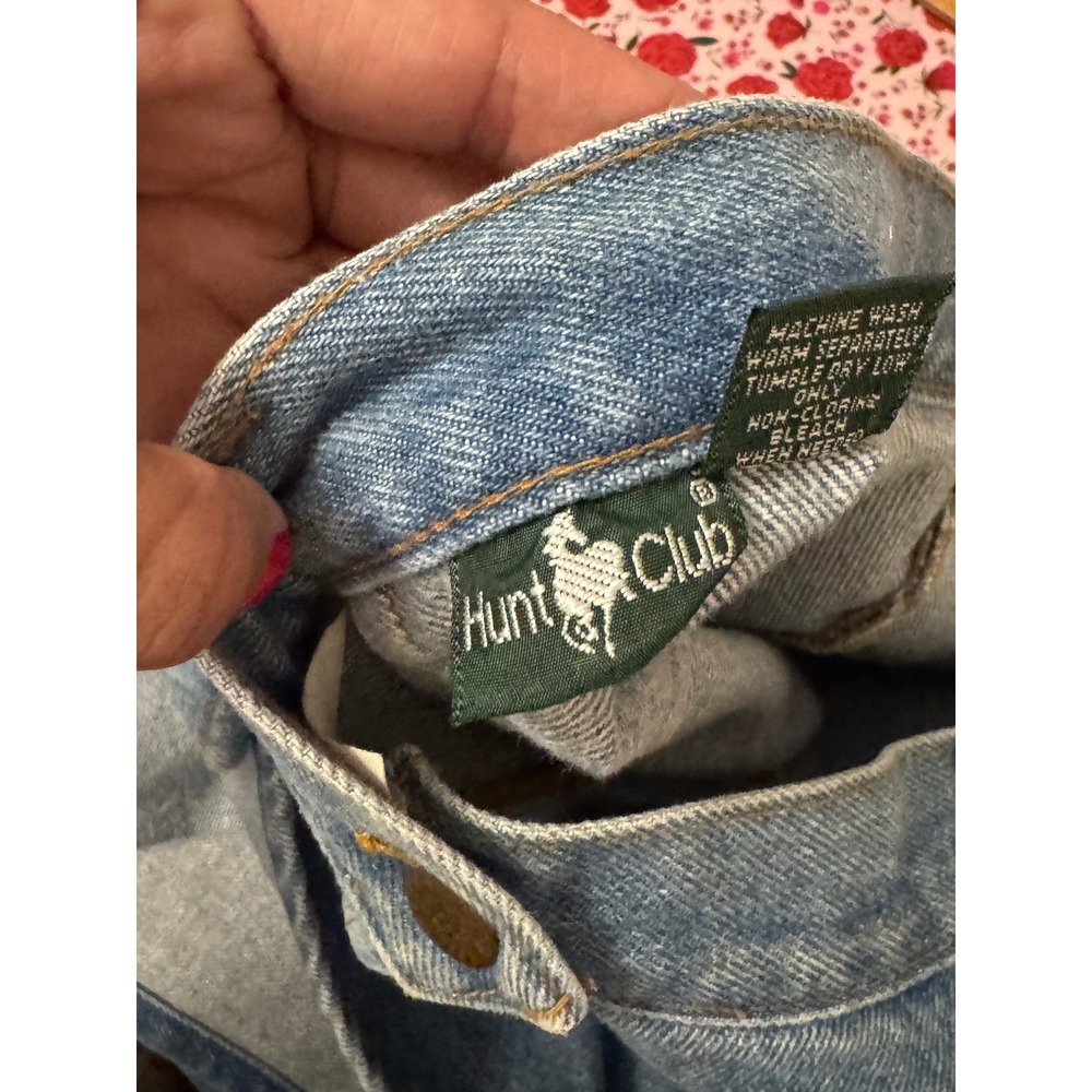 Hunt Club Vintage Denim Maxi Skirt Size 16 Blue High Waist Cotton Made in USA e3 - Picture 4 of 8